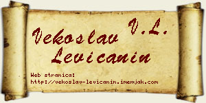 Vekoslav Levičanin vizit kartica